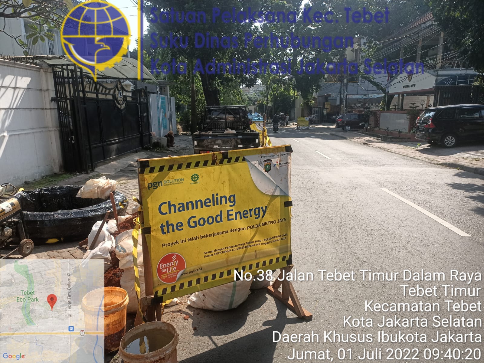 Galian Pipa Gas di Jalan Tebet Timur Dalam Raya Wilayah Tebet Jakarta Selatan